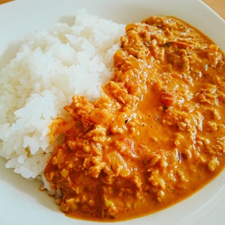 鳥挽き肉のココナッツキーマカレー